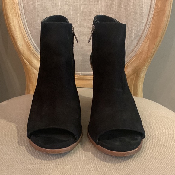 Steve Madden Valencia Black Suede Booties - Picture 2 of 11